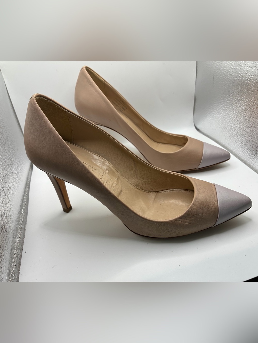 J. Crew Made in Italy Leather Cap Toe Nude/Blush High Heel Pumps Women’s 6
